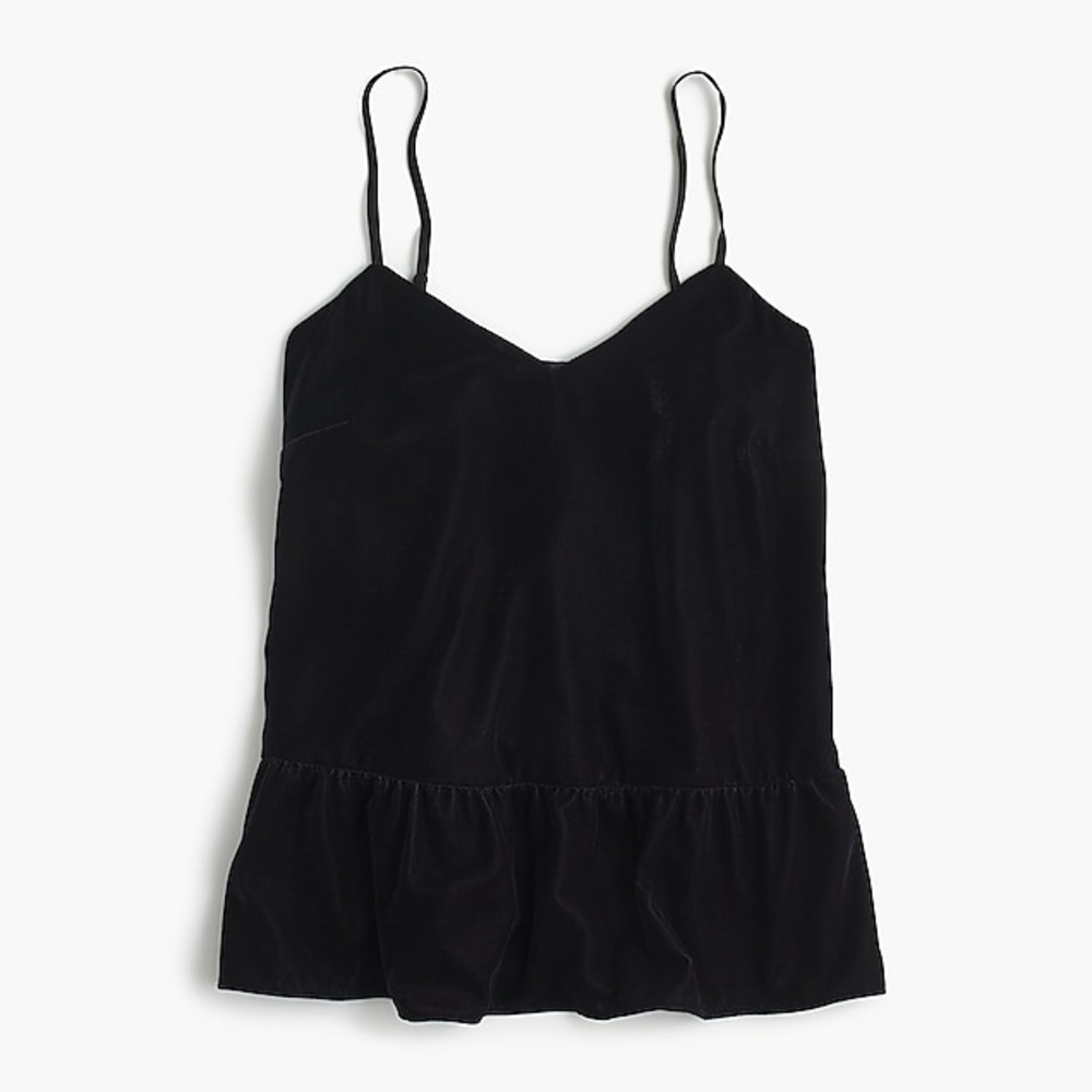 J.Crew Velvet Peplum Camisole